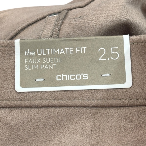 Chico’s The Ultimate Fit Faux Suede Slim Pant NWT 2.5R US 14 Womens - Picture 10 of 14